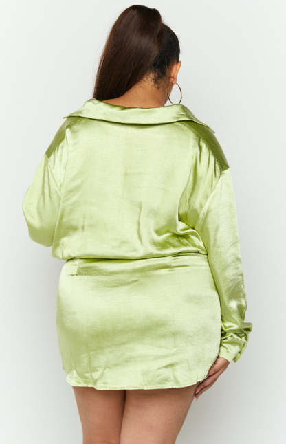 Deeper Water Mini Dress Green-Vavasi.All Rights Reserved.