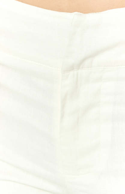 Delaney White Linen Blend Pants-Vavasi.All Rights Reserved.