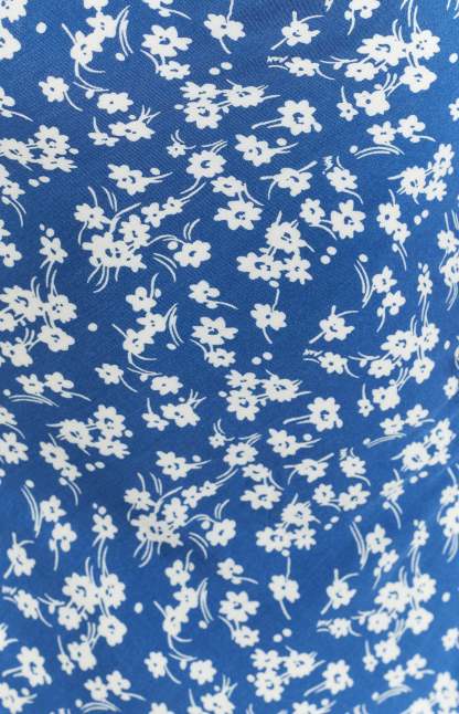 Delphine Blue Floral Midi Dress-Vavasi.All Rights Reserved.