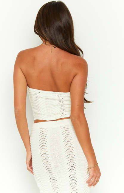 Deni Cream Knit Top-Vavasi.All Rights Reserved.