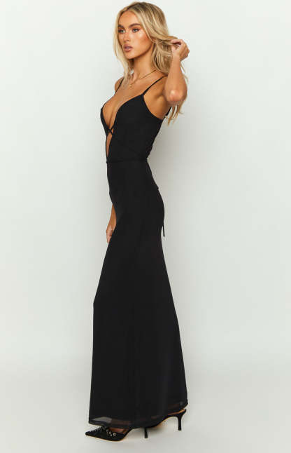Dilara Black Maxi Dress-Vavasi.All Rights Reserved.