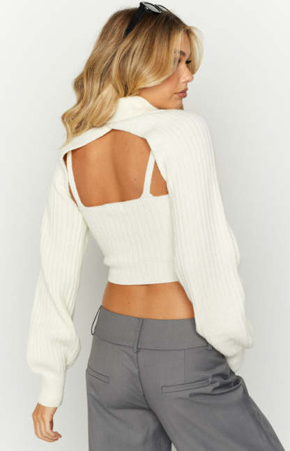 Dom Cream Roll Neck Sweater-Vavasi.All Rights Reserved.