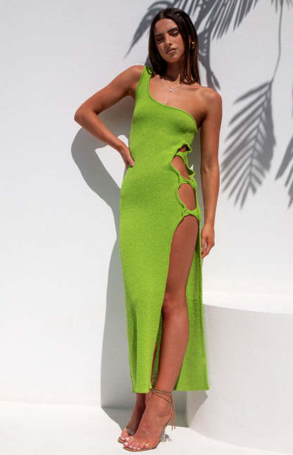 Dorothea Green Midi Dress-Vavasi.All Rights Reserved.