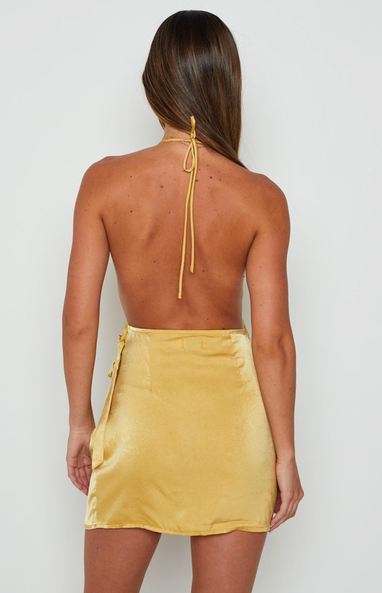 Douglas Gold Mini Dress-Vavasi.All Rights Reserved.