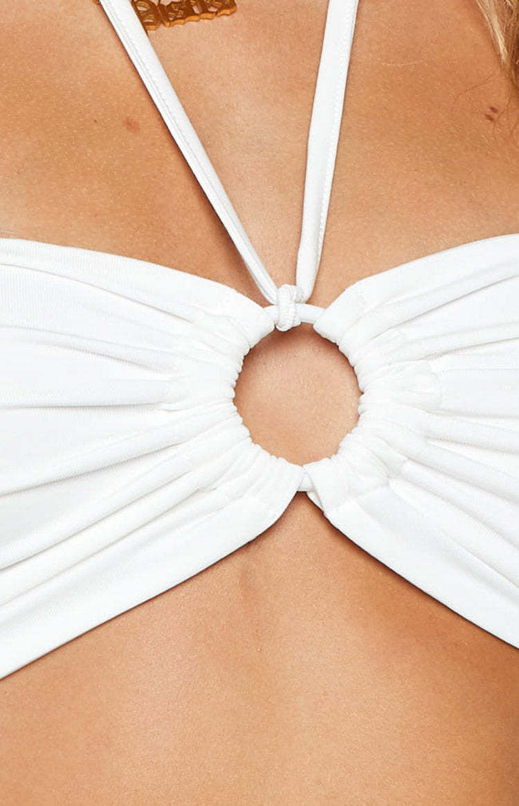 Dove White Halter Crop Top-Vavasi.All Rights Reserved.