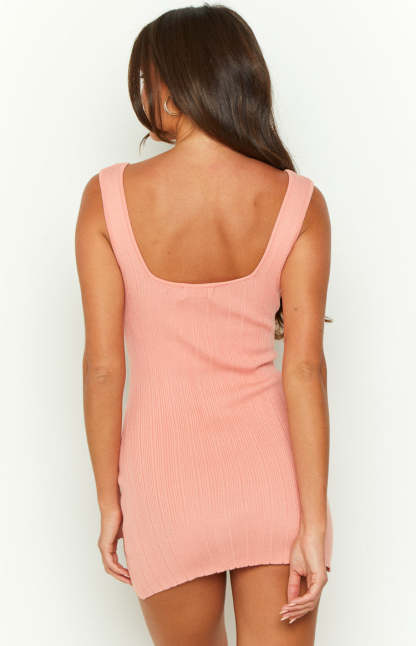 Drea Peach Mini Dress-Vavasi.All Rights Reserved.