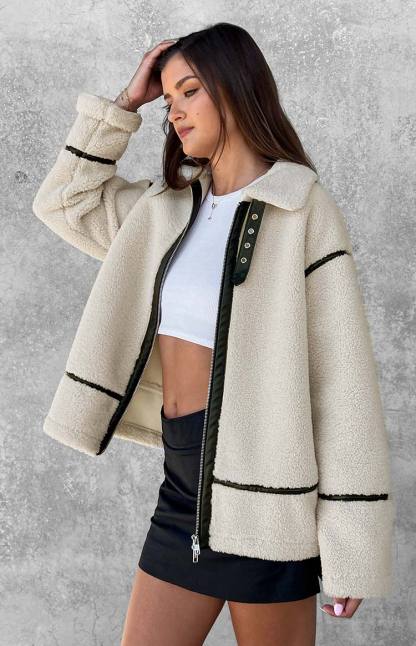 Dream White Teddy Jacket-Vavasi.All Rights Reserved.