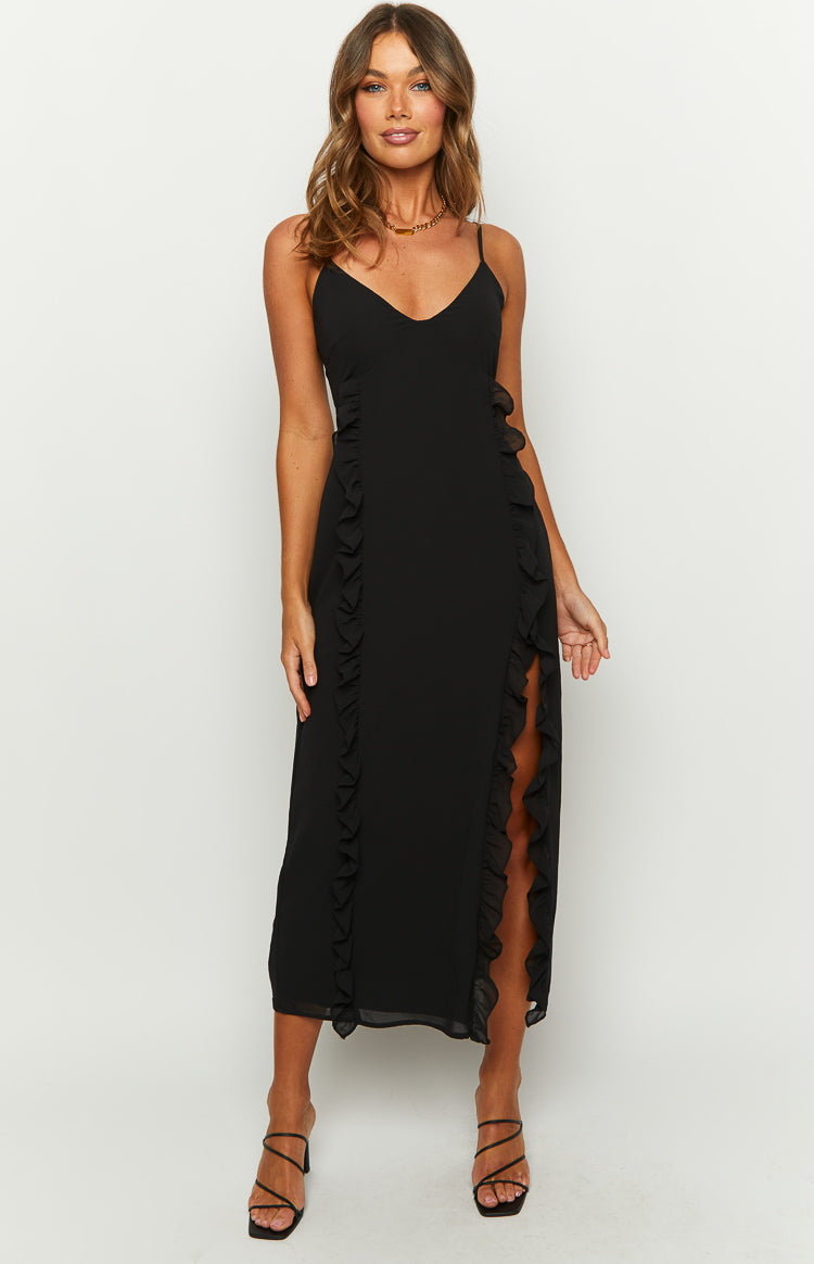 Dream On Black Maxi Dress-Vavasi.All Rights Reserved.