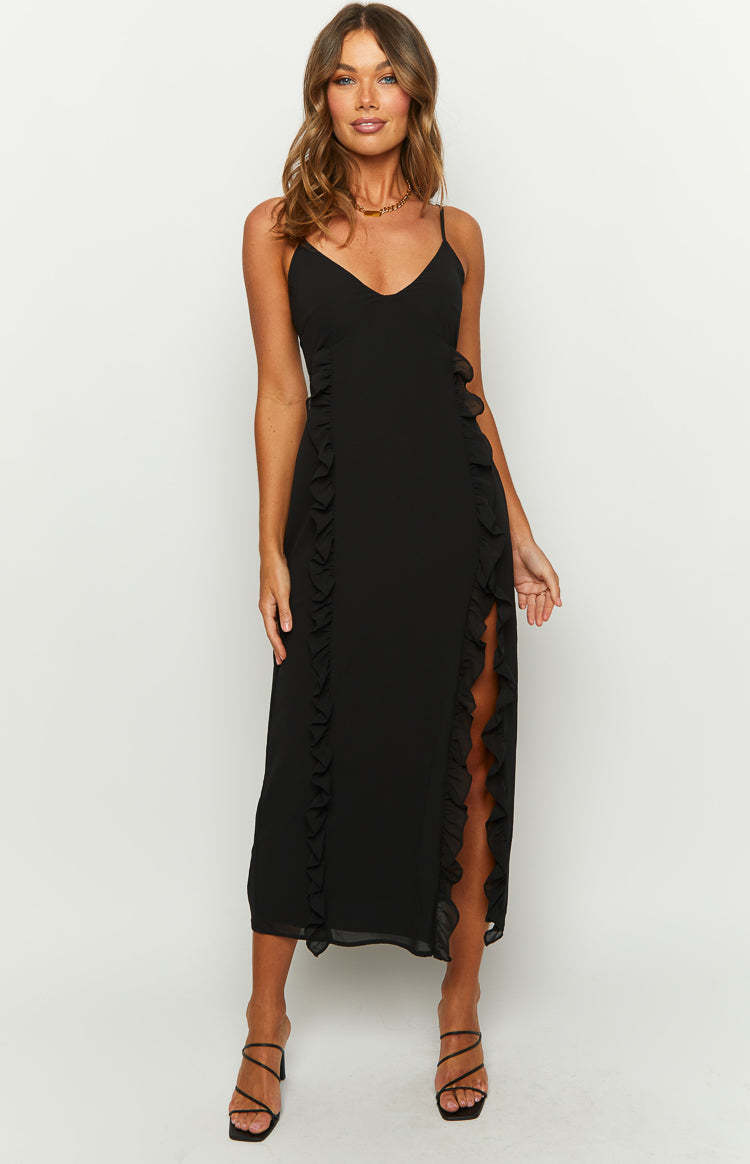 Dream On Black Maxi Dress-Vavasi.All Rights Reserved.