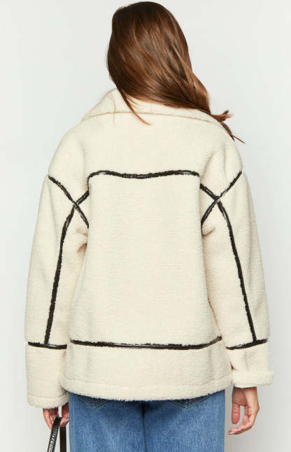 Dream White Teddy Jacket-Vavasi.All Rights Reserved.