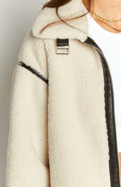 Dream White Teddy Jacket-Vavasi.All Rights Reserved.