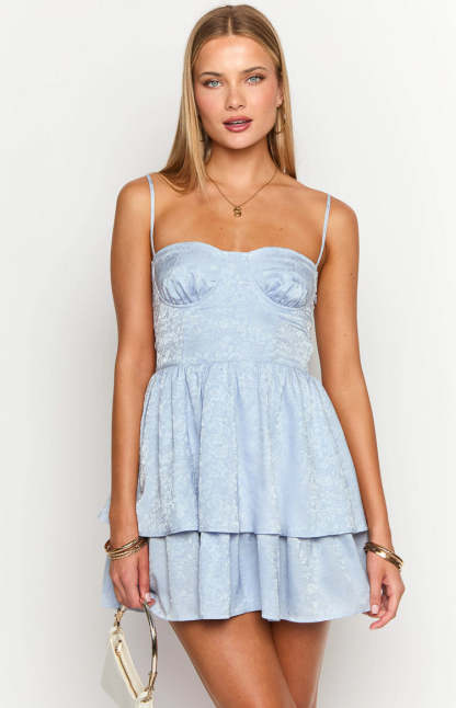Bethany Blue Mini Dress-Vavasi.All Rights Reserved.