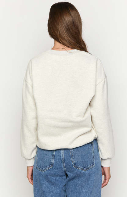 Elodie Oat Marle Cherry Print Crew Neck Sweater-Vavasi.All Rights Reserved.