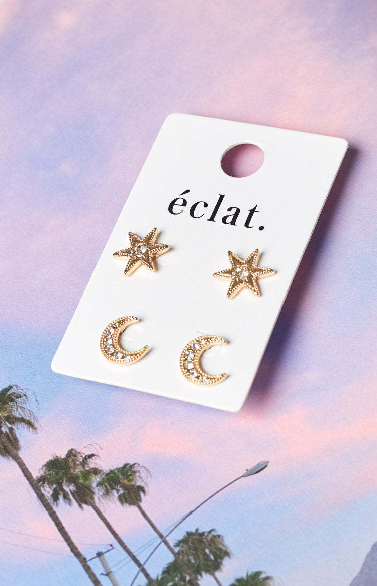 Eclat Stars and Moons Earring Set-Vavasi.All Rights Reserved.