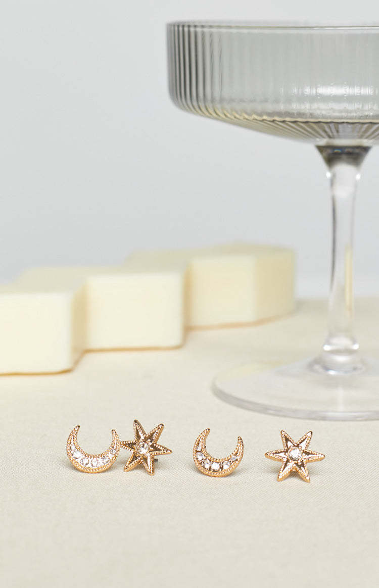 Eclat Stars and Moons Earring Set-Vavasi.All Rights Reserved.