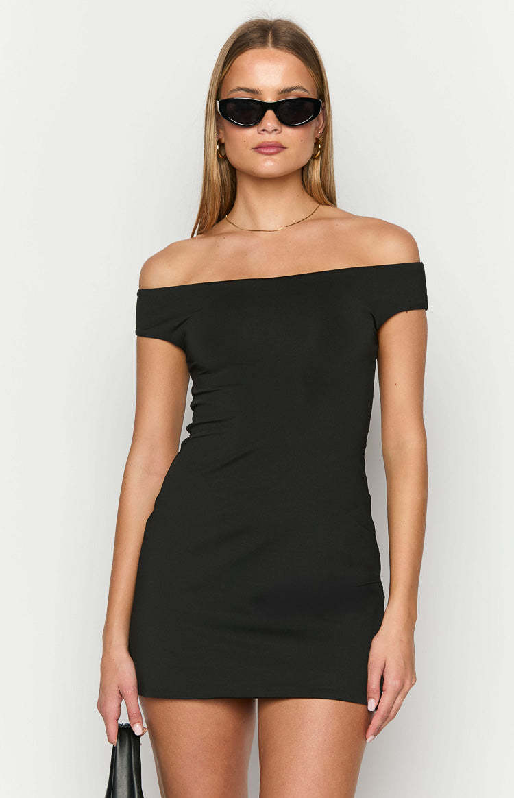 Eira Black Mini Dress-Vavasi.All Rights Reserved.