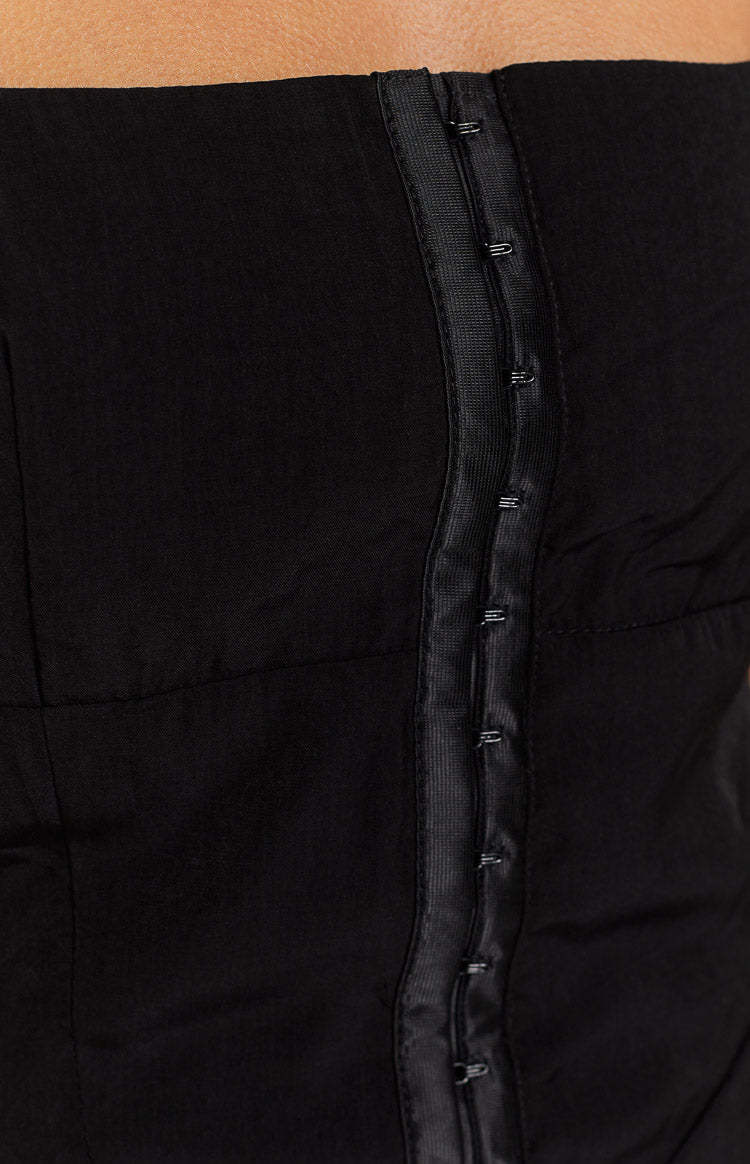 Electra Black Corset Mini Dress-Vavasi.All Rights Reserved.