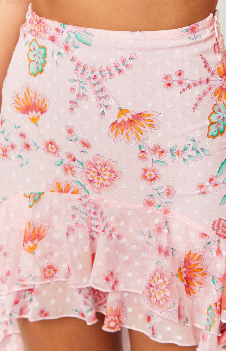 Elijah Pink Floral Maxi Skirt-Vavasi.All Rights Reserved.