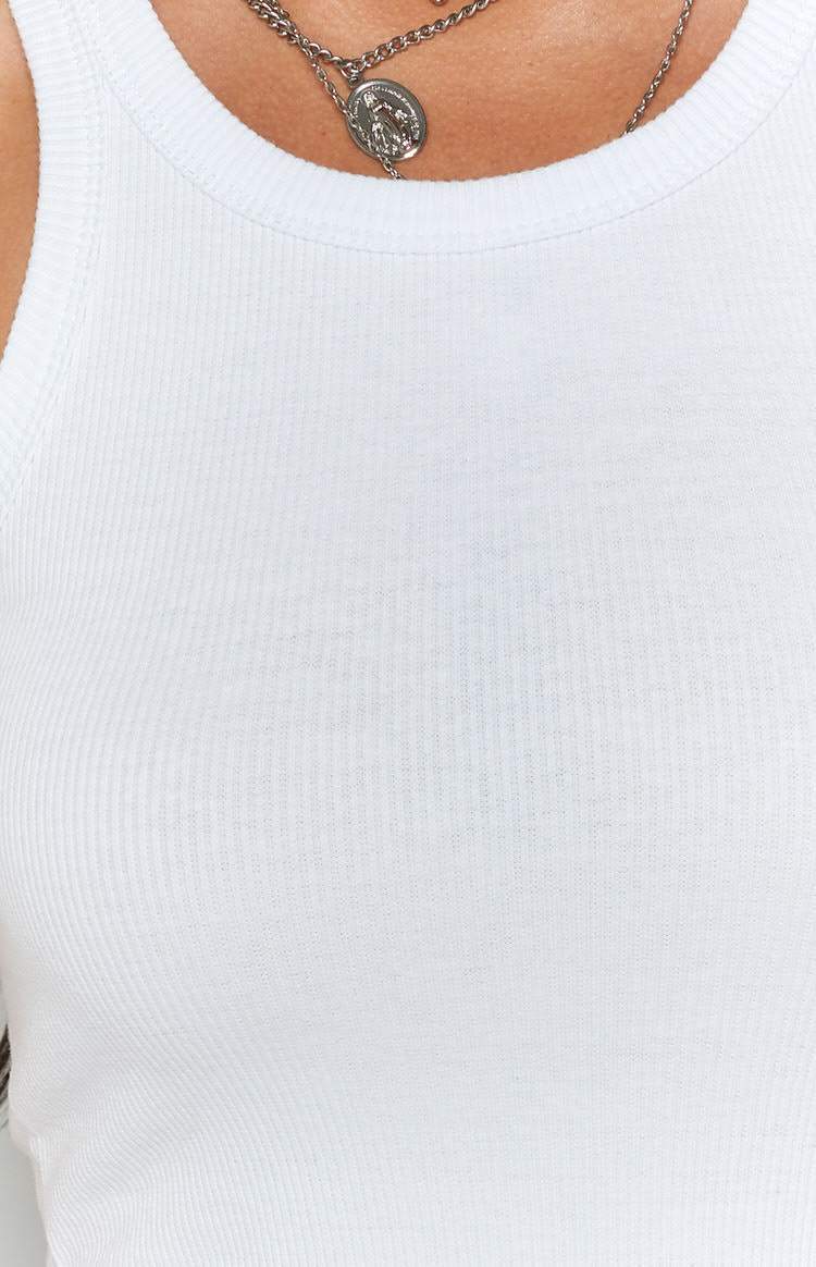 Eliza Ribbed Dress White-Vavasi.All Rights Reserved.