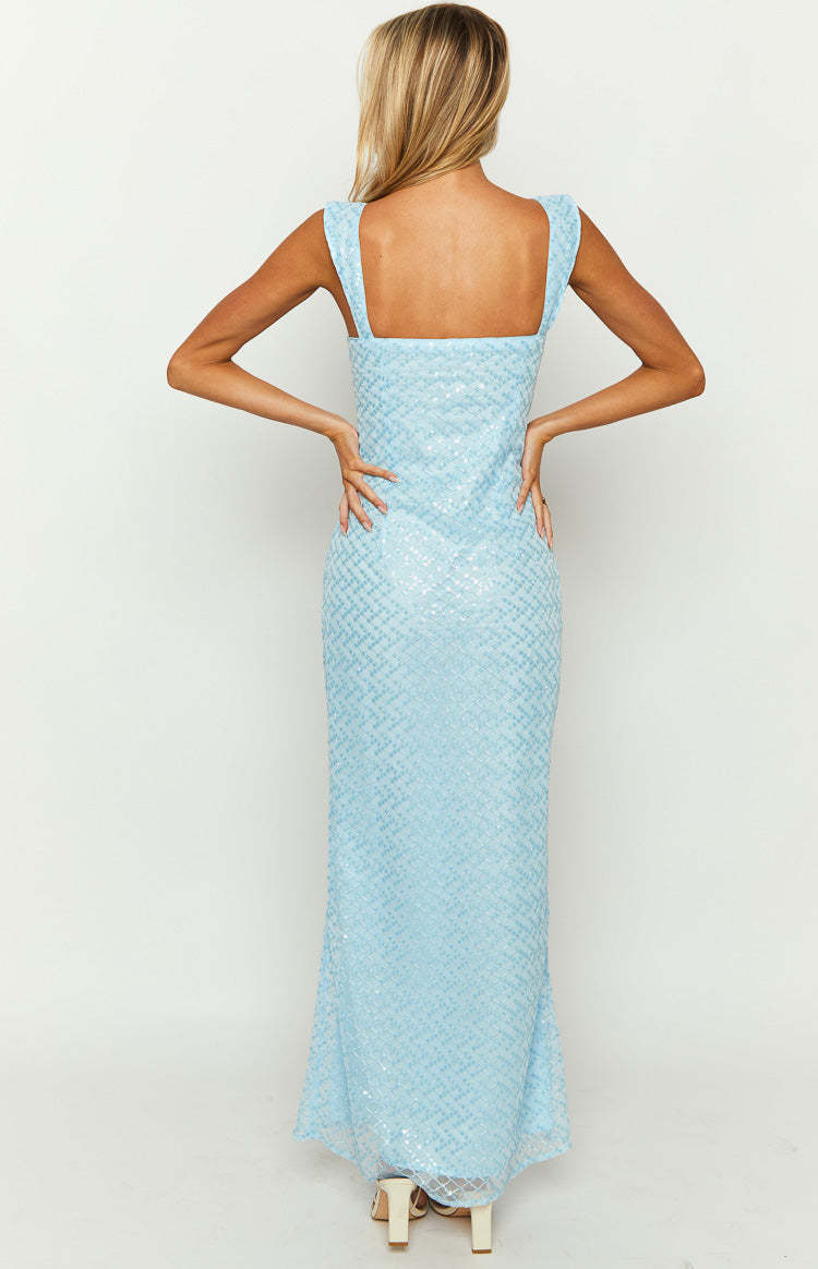 Ella Blue Sequin Maxi Dress-Vavasi.All Rights Reserved.