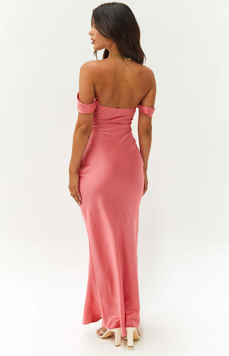 Ella Pink Off Shoulder Formal Dress-Vavasi.All Rights Reserved.