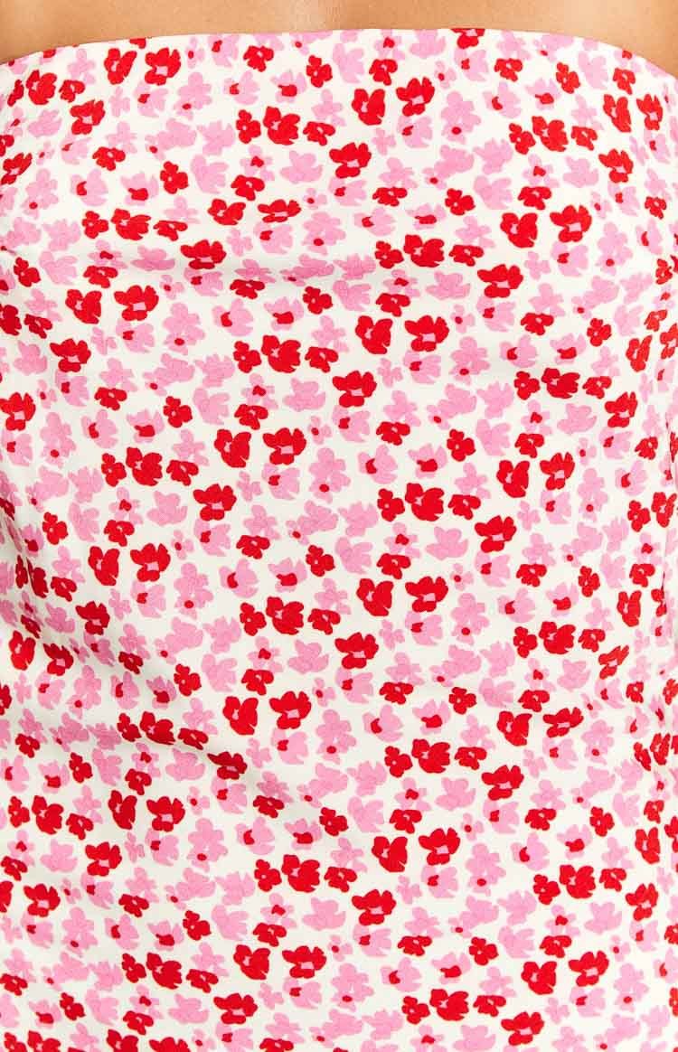 Ellie Pink And Red Speckled Mini Dress-Vavasi.All Rights Reserved.