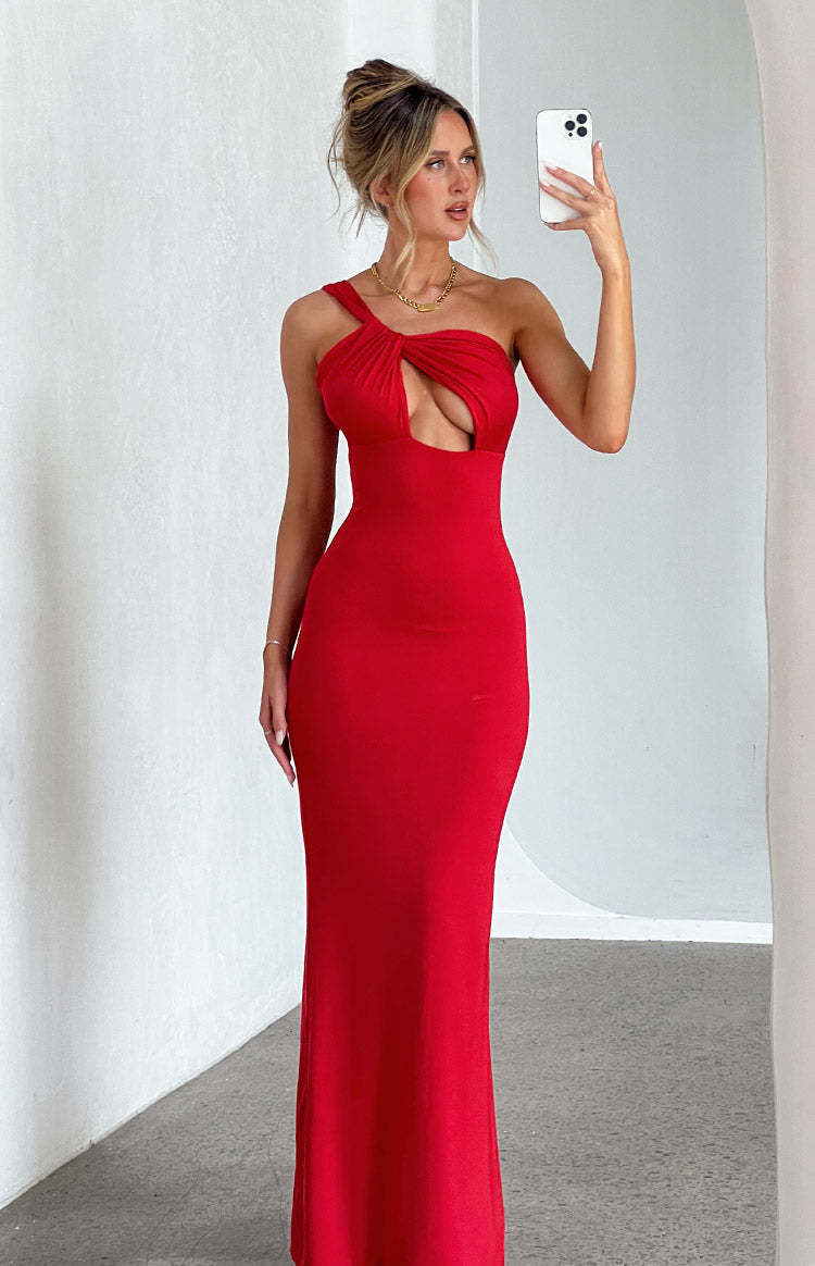 Ellis Red Maxi Dress-Vavasi.All Rights Reserved.
