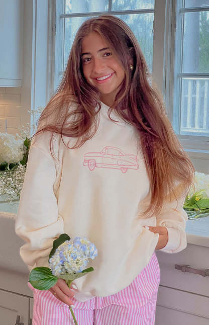 Elodie Cream Crew Neck Sweater-Vavasi.All Rights Reserved.