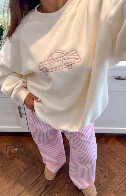 Elodie Cream Crew Neck Sweater-Vavasi.All Rights Reserved.