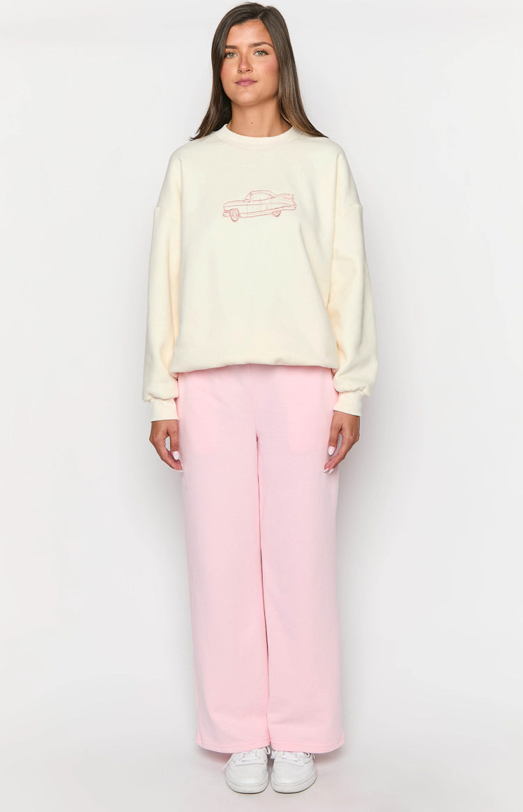 Elodie Cream Crew Neck Sweater-Vavasi.All Rights Reserved.