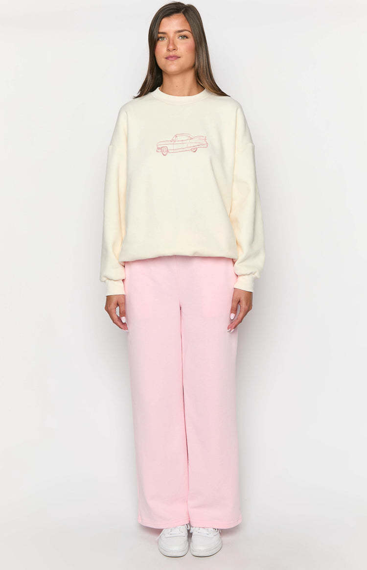 Elodie Cream Crew Neck Sweater-Vavasi.All Rights Reserved.