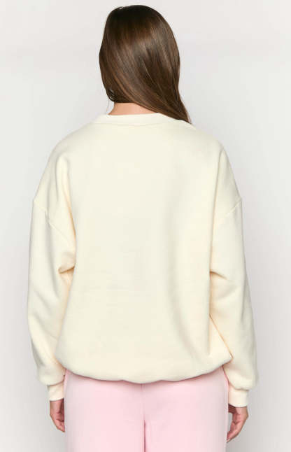 Elodie Cream Crew Neck Sweater-Vavasi.All Rights Reserved.