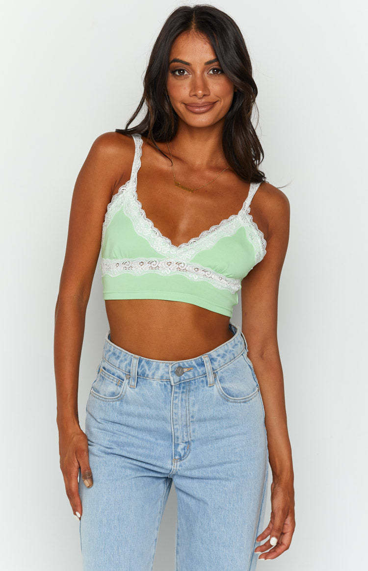 Elora Green Crop Top-Vavasi.All Rights Reserved.