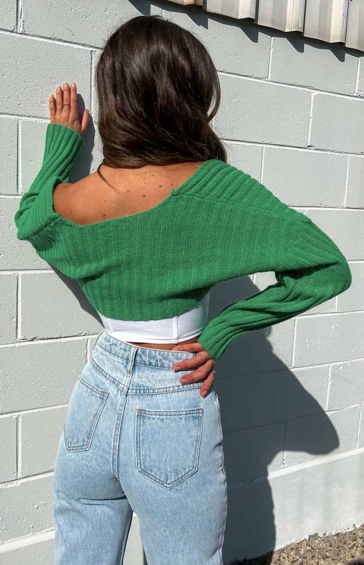 Elsa Green Rib Knit Bolero-Vavasi.All Rights Reserved.