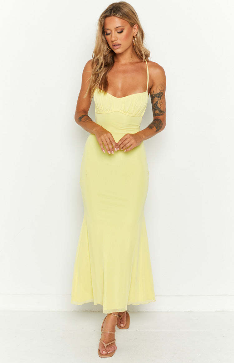 Elysium Yellow Maxi Dress-Vavasi.All Rights Reserved.