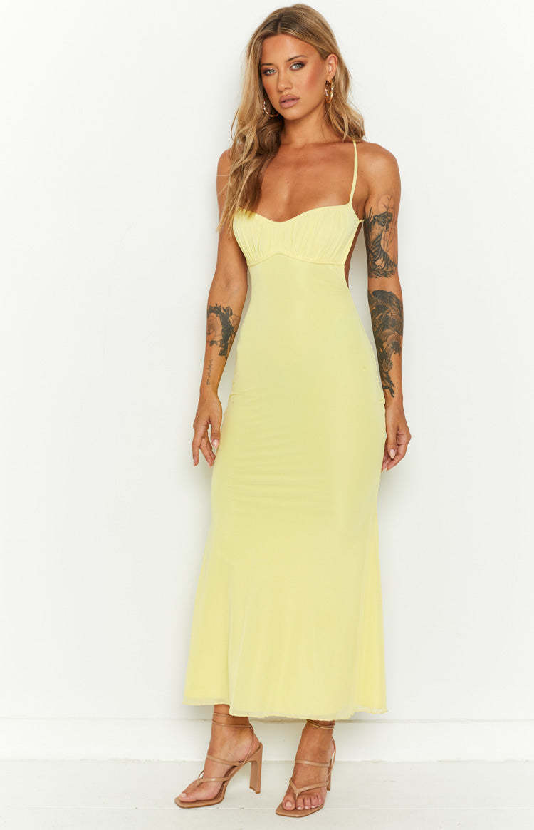 Elysium Yellow Maxi Dress-Vavasi.All Rights Reserved.
