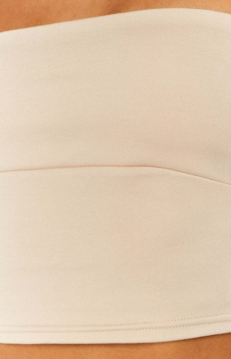 Empire Tan Strapless Top-Vavasi.All Rights Reserved.