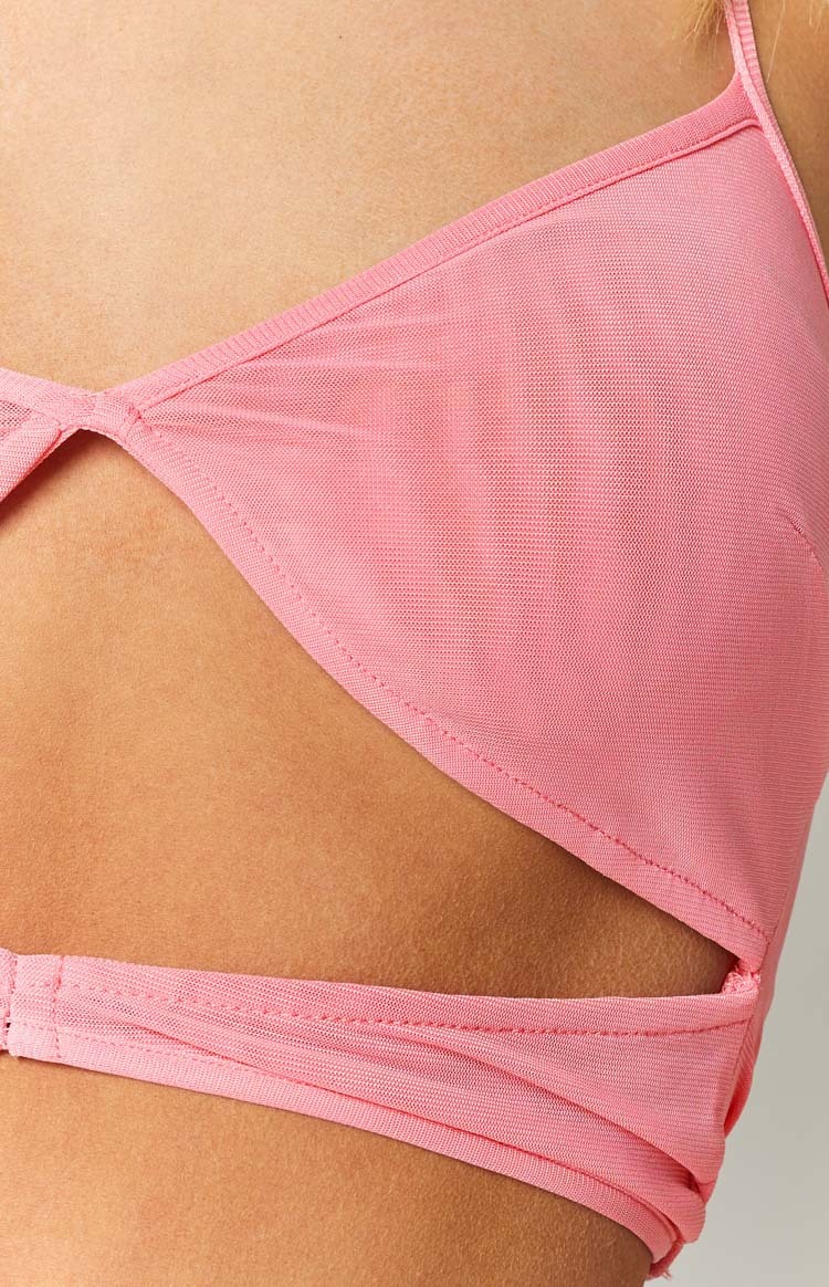 Estella Pink Halter Top-Vavasi.All Rights Reserved.
