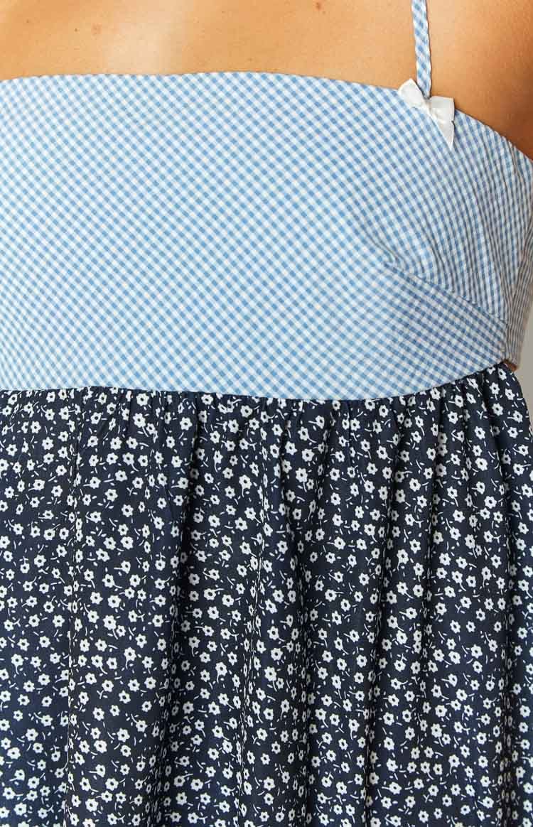 Eth Blue Floral Halter Top-Vavasi.All Rights Reserved.