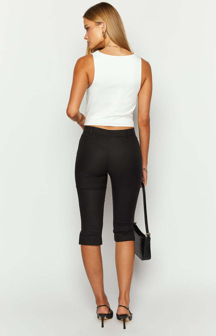 Ethyl Black Capri Pants-Vavasi.All Rights Reserved.