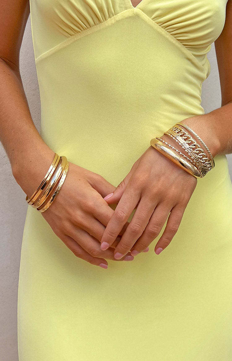 Evadne Gold Bracelet Set-Vavasi.All Rights Reserved.