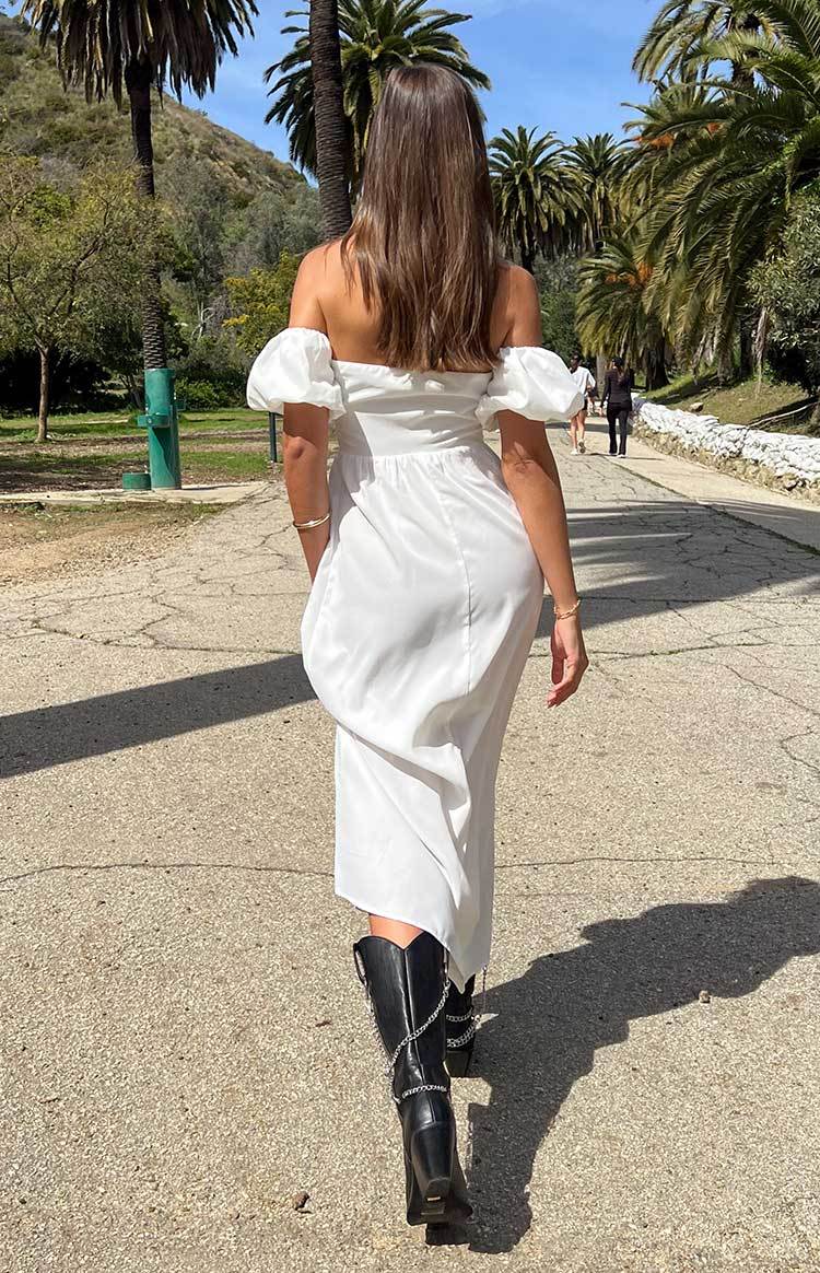 Evander White Off The Shoulder Maxi Dress-Vavasi.All Rights Reserved.