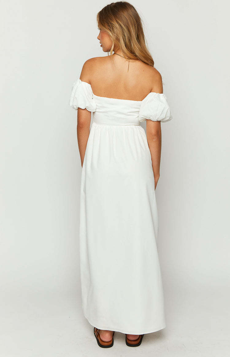 Evander White Off The Shoulder Maxi Dress-Vavasi.All Rights Reserved.