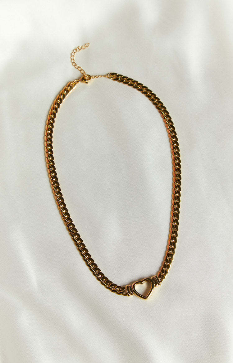 Everly Gold Plated Stainless Steel Heart Necklace-Vavasi.All Rights Reserved.