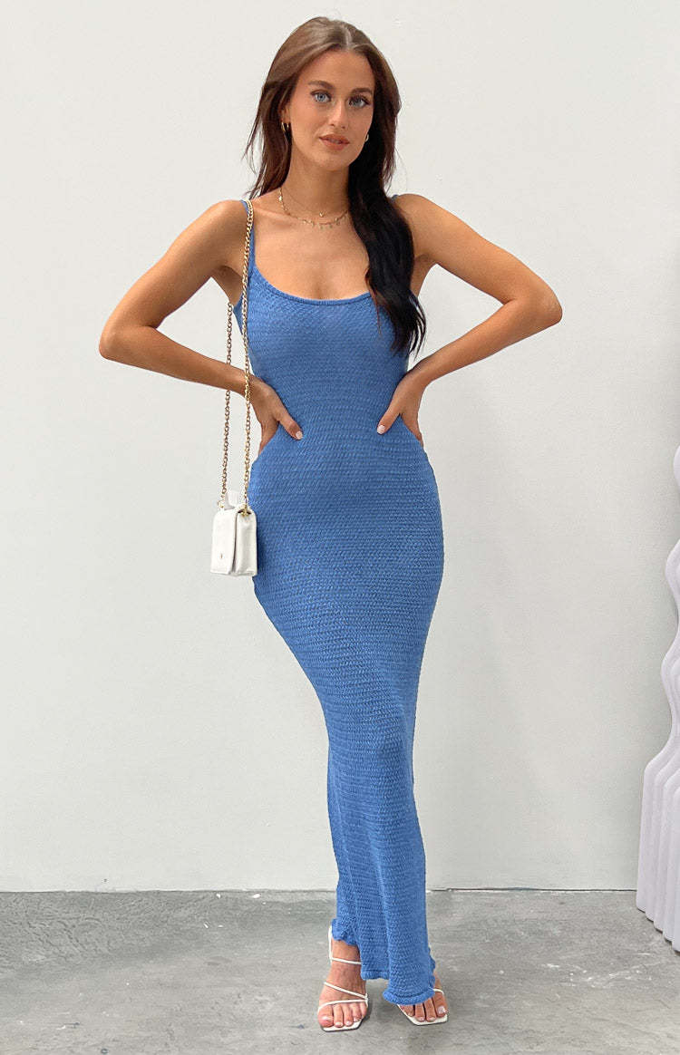Ezra Blue Maxi Dress-Vavasi.All Rights Reserved.