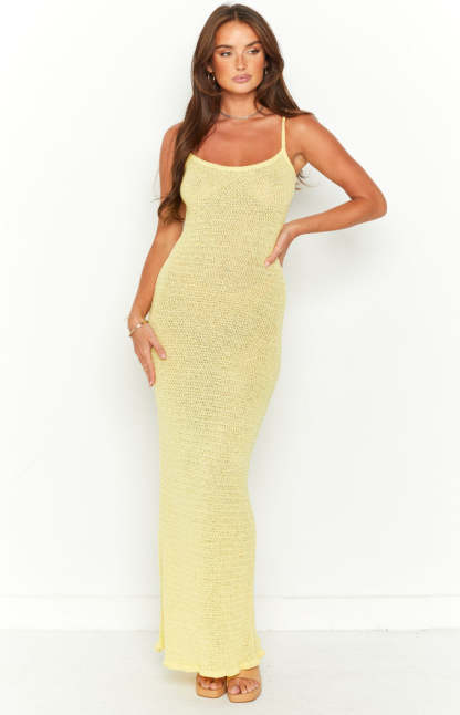Ezra Yellow Maxi Dress-Vavasi.All Rights Reserved.