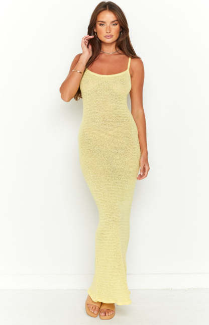 Ezra Yellow Maxi Dress-Vavasi.All Rights Reserved.