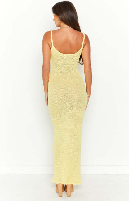Ezra Yellow Maxi Dress-Vavasi.All Rights Reserved.
