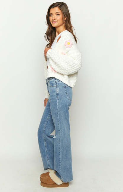 Faded Favourite Mid Wash Denim Mid Waist Jeans-Vavasi.All Rights Reserved.