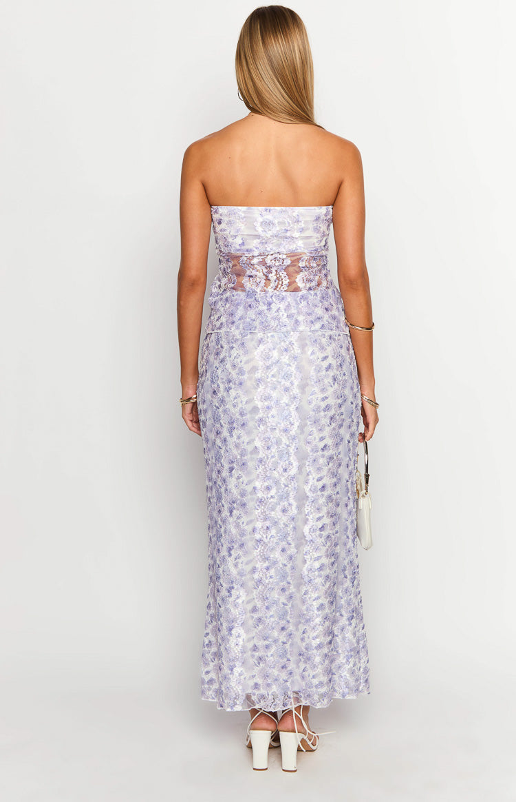 Faint Purple Lace Maxi Skirt-Vavasi.All Rights Reserved.